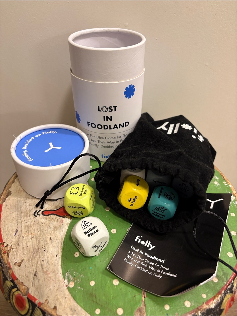 Lost in Foodland Dice Game - White & Multicolor